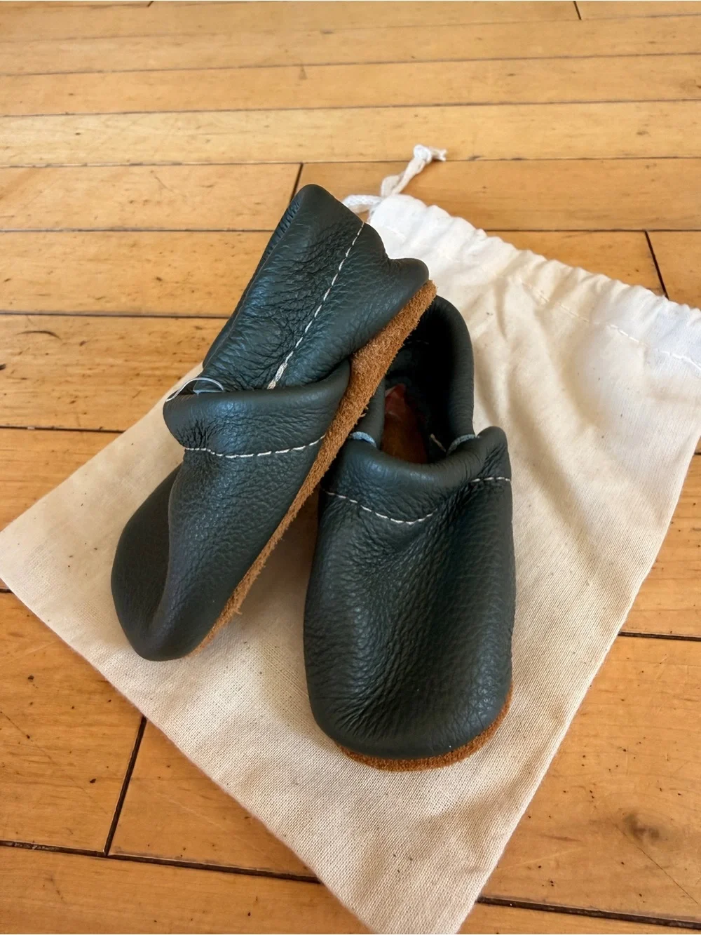 Starry Knight Baby Shoes. Soft Leather Kids Shoes SIZE 3 - Dark Green